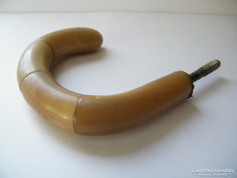 Antique horn stick end