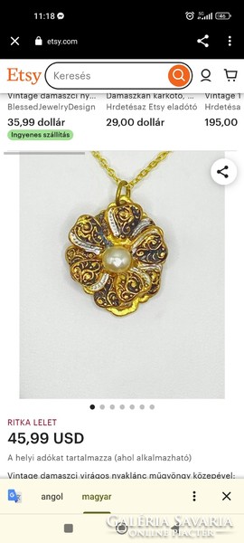 New damascene 24k gold-plated Spanish necklace worth 20,000.-