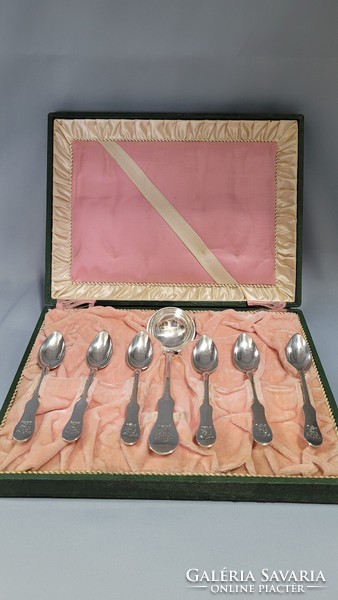 Violin case style silver compote tea set in a box 244 g