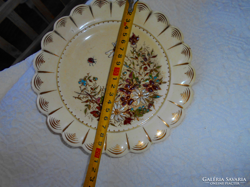 Szecessziós majolika  tányér-Steidl Znaim   20cm