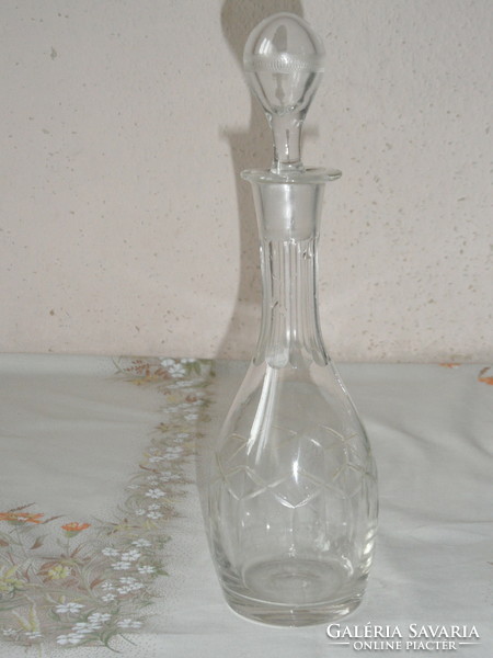 Corked liquor bottle
