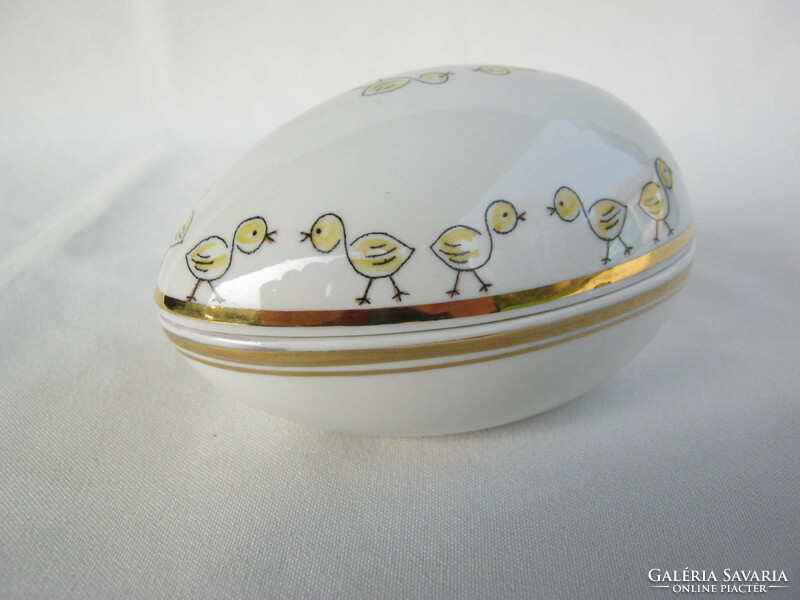 Aquincum porcelain chick egg-shaped bonbonier box gift box with lid