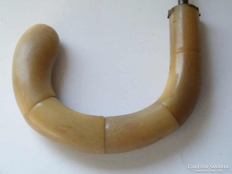Antique horn stick end