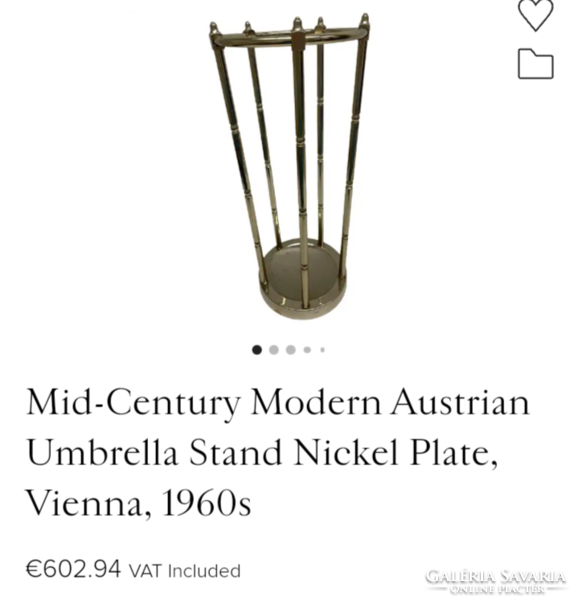 Art-deco design nickel-plated umbrella holder. Negotiable.