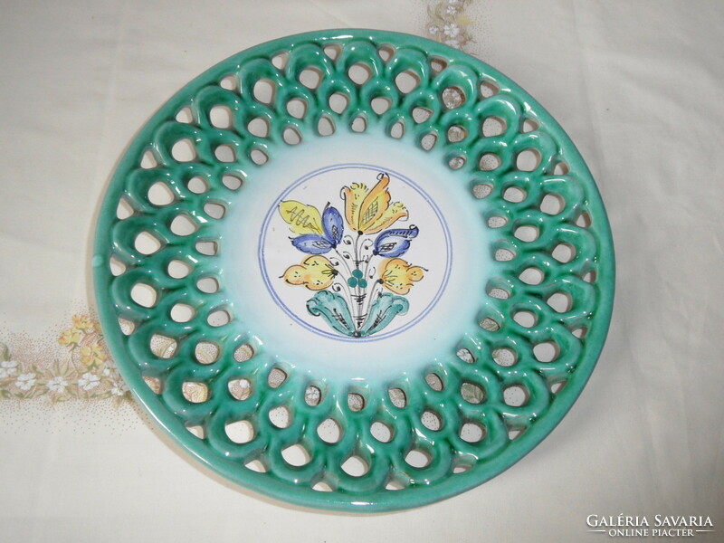 Haban porcelain wall plate with openwork edge