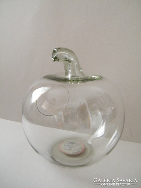 Apple-shaped glass florarium