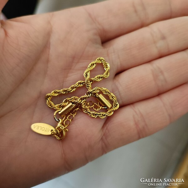 Atolea designer gold-plated steel bracelet 16.5 +4Cm at a lower price!