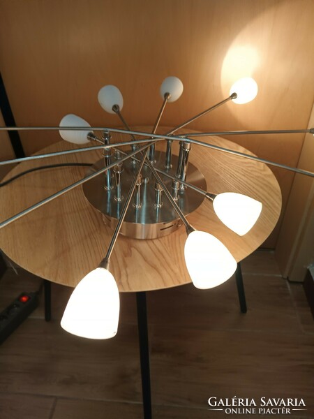 Modern chrome opal glass ceiling lamp is negotiable