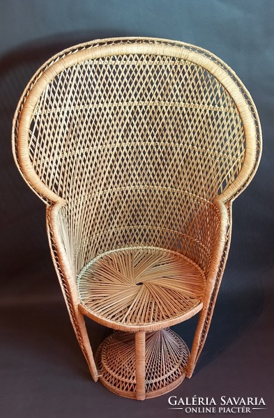 Nagy méretű Emánuel rattan fotel ikonikus design ALKUDHATÓ