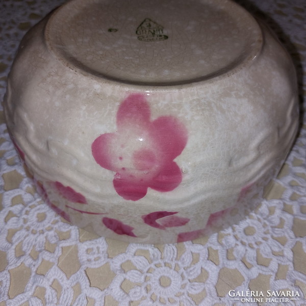 Old granite flower scones bowl, offering