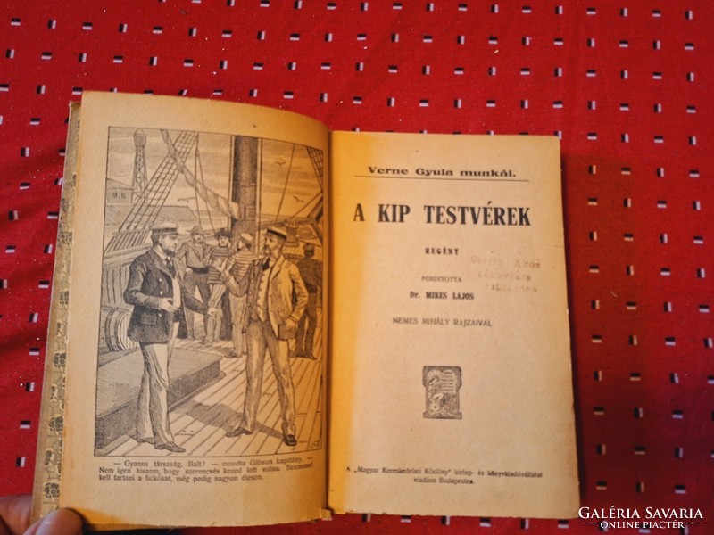 First Hungarian edition! 1903 Verne: the kip brothers i-ii. Trade bulletin k.K.-Collectors!