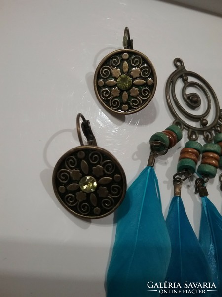 Retro earrings, pendant