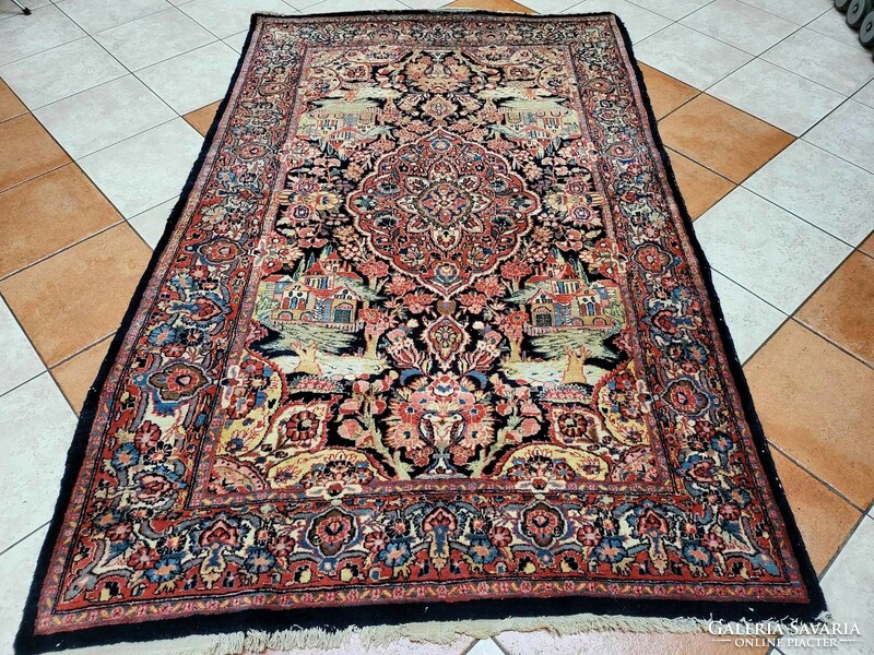 Iranian antique kasmar 140x210 hand knotted wool persian carpet bfz542