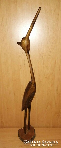 Retro fa kócsag, daru, gém madár figura - 57,5 cm magas
