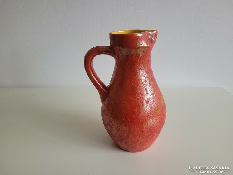 Retro 2 liter lake head ceramic pitcher mid century spout