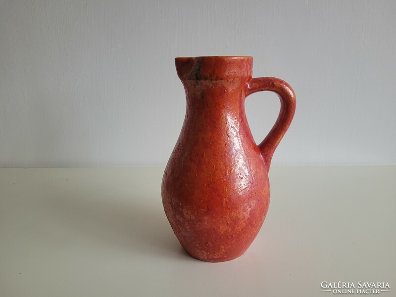 Retro 2 liter lake head ceramic pitcher mid century spout