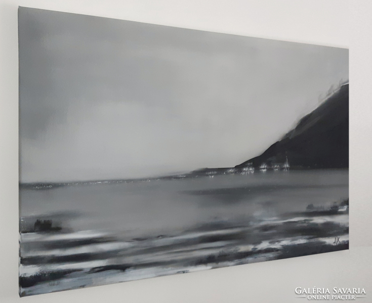 Long beach - landscape painting by Kuzma Lilla