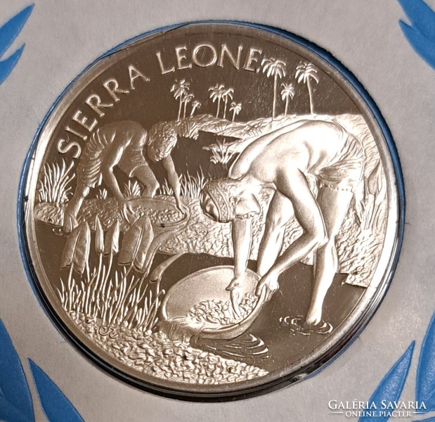0.925 Silver (ag) commemorative medal Sierra Leone, proof, pp g/