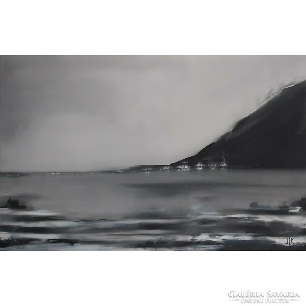 Long beach - landscape painting by Kuzma Lilla