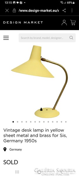 Retro sis design German table lamp from the 1950s