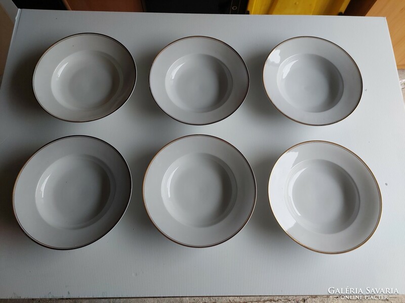 6 flawless Zsolnay deep plates