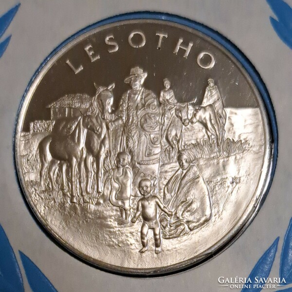 0.925 Silver (ag) commemorative medal leshoto, proof, pp g/