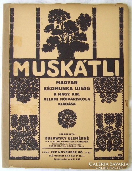 Zulawsky Elemérné: Muskátli 1931