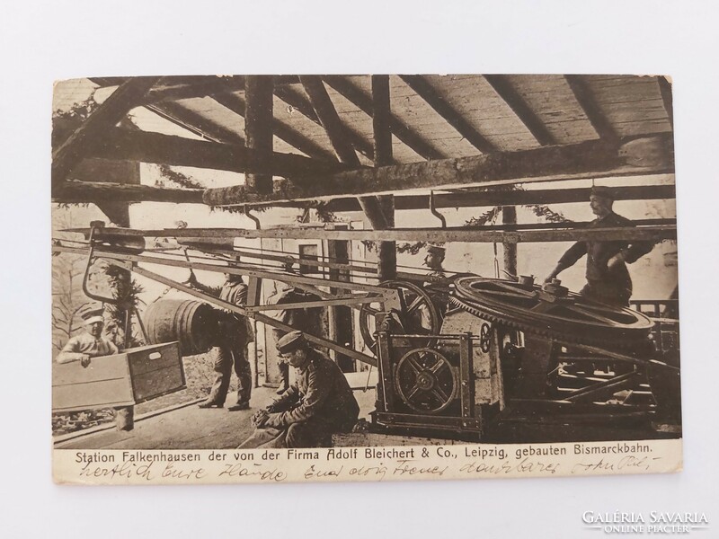 Régi képeslap fotó levelezőlap Bismarck vasút falkenhauseni állomása