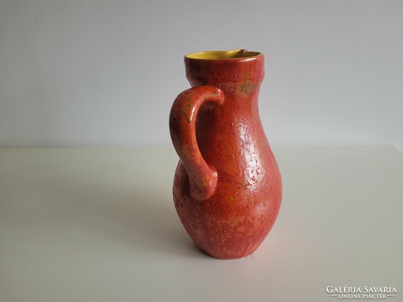 Retro 2 liter lake head ceramic pitcher mid century spout