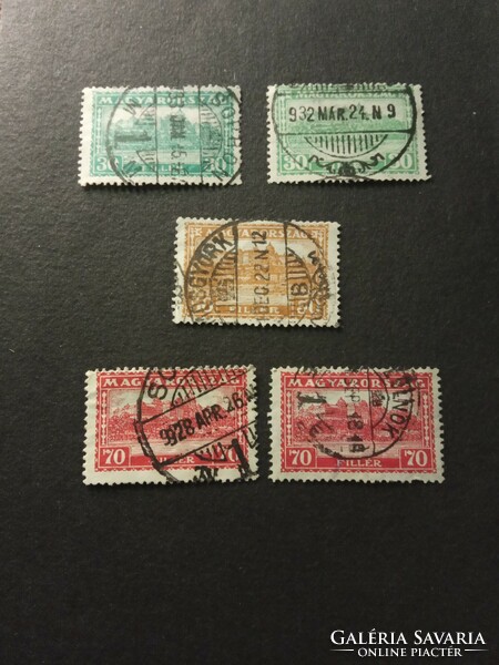 Stamp 1928-1933 penny row Buda Castle row Hungarian Royal Post