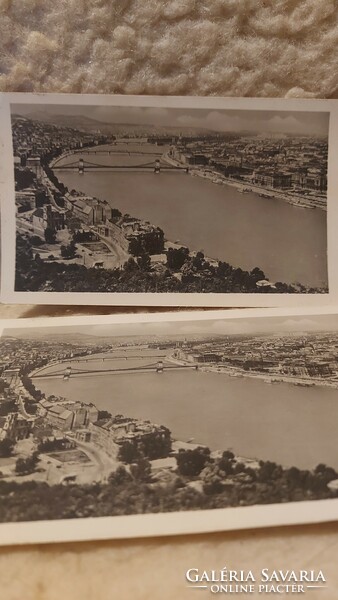 Old Budapest postcard skyline and country house