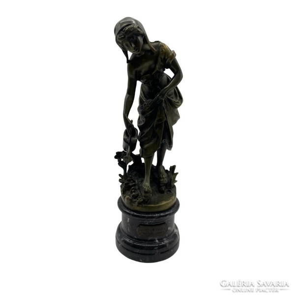 Auguste Louis Mathurin "Au Jardin" bronz szobor - M1268