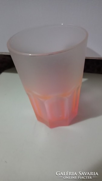 Large neon pink gradient glass cup
