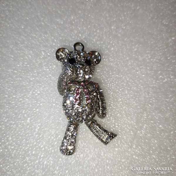 New crystal bear metal pendant