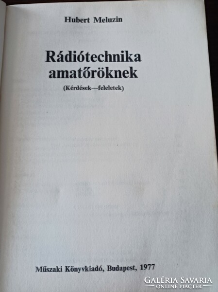 Radio technology for amateurs Hubert Meluzin 1977