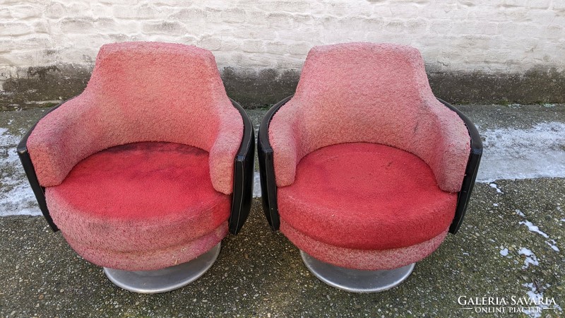 Hungarian retro swivel armchairs