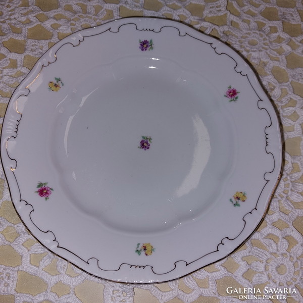 Zsolnay porcelán, szép virágos, süteményes tányér
