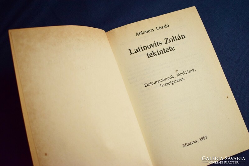 Latinovits Zoltán tekintete , Ablonczy László , Minerva , 1987