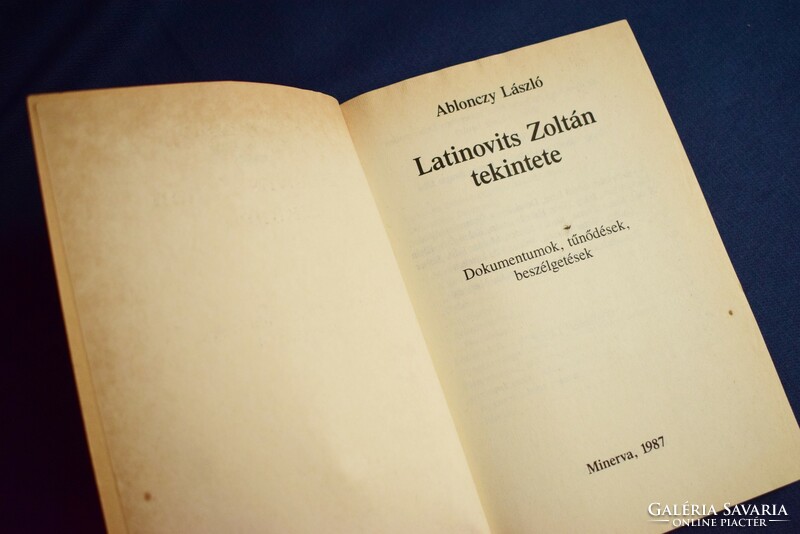 Zoltán Latinovits' gaze, László Ablonczy, Minerva, 1987