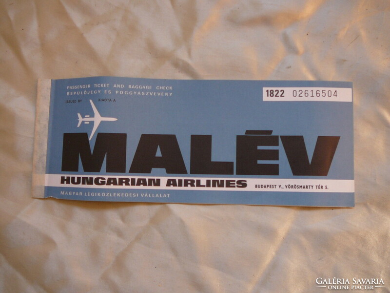 2 Malev tickets, 1978