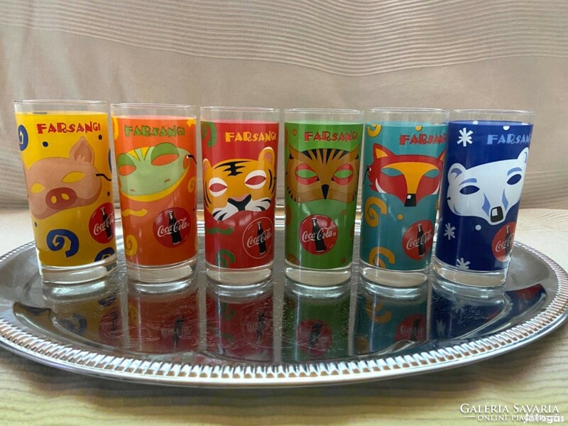 Coca cola carnival collection animal glass glasses flawless collector glass set