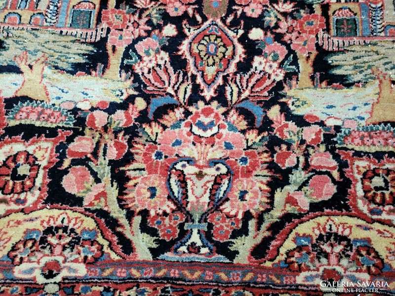 Iranian antique kasmar 140x210 hand knotted wool persian carpet bfz542