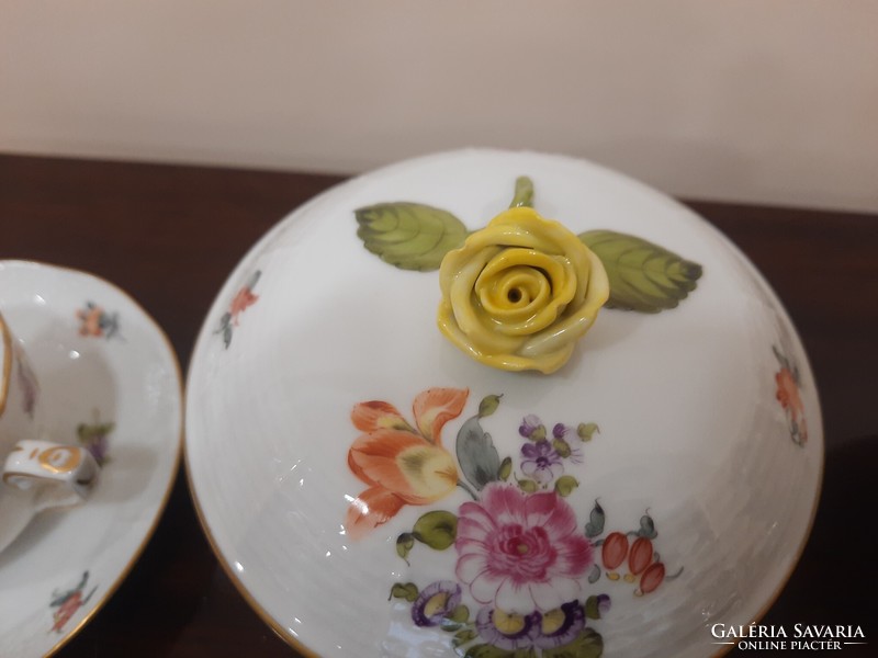 12 személyes Herendi Bouquet de Herend BHR mintás kávéskészlet, kávés készlet