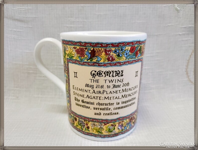 Royal Worcester - gemini (twins) quality English porcelain mug