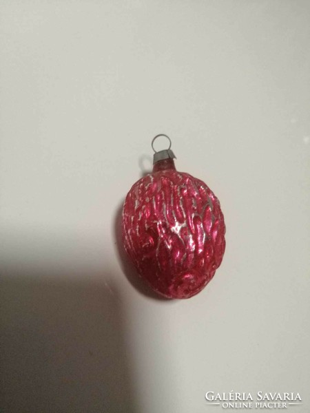 Old Christmas tree ornament - walnut (rare color) vintage
