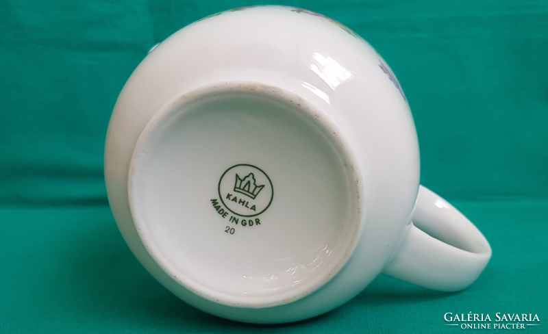 Régi német Kahla virágos porcelán szószos, tejszínes, mártásos kiöntő ( MADE IN GDR )