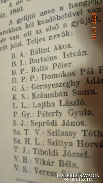 A fülemüle mindezt fújja  99 székely népdal   : Tiboldi József  1940 .  Rózsavölgyi és Tsa.