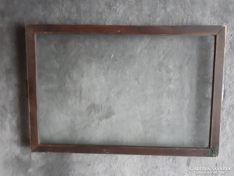 Antique glass serving tray