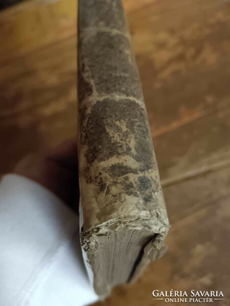Antik Biblia, papír kötés, 1739-ből, szép állapotú könyv, közepes méret