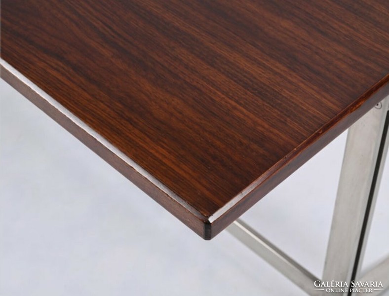 Rosewood and steel table design moscatelli, formanova